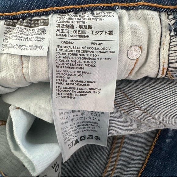 Levi's 511 Jeans Mens 32x30 Blue with Leaf Print Slim Stretch Casual NWT Rare - Picture 10 of 12